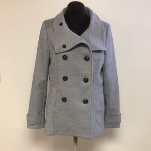 H & M gray double breasted winter jacket
